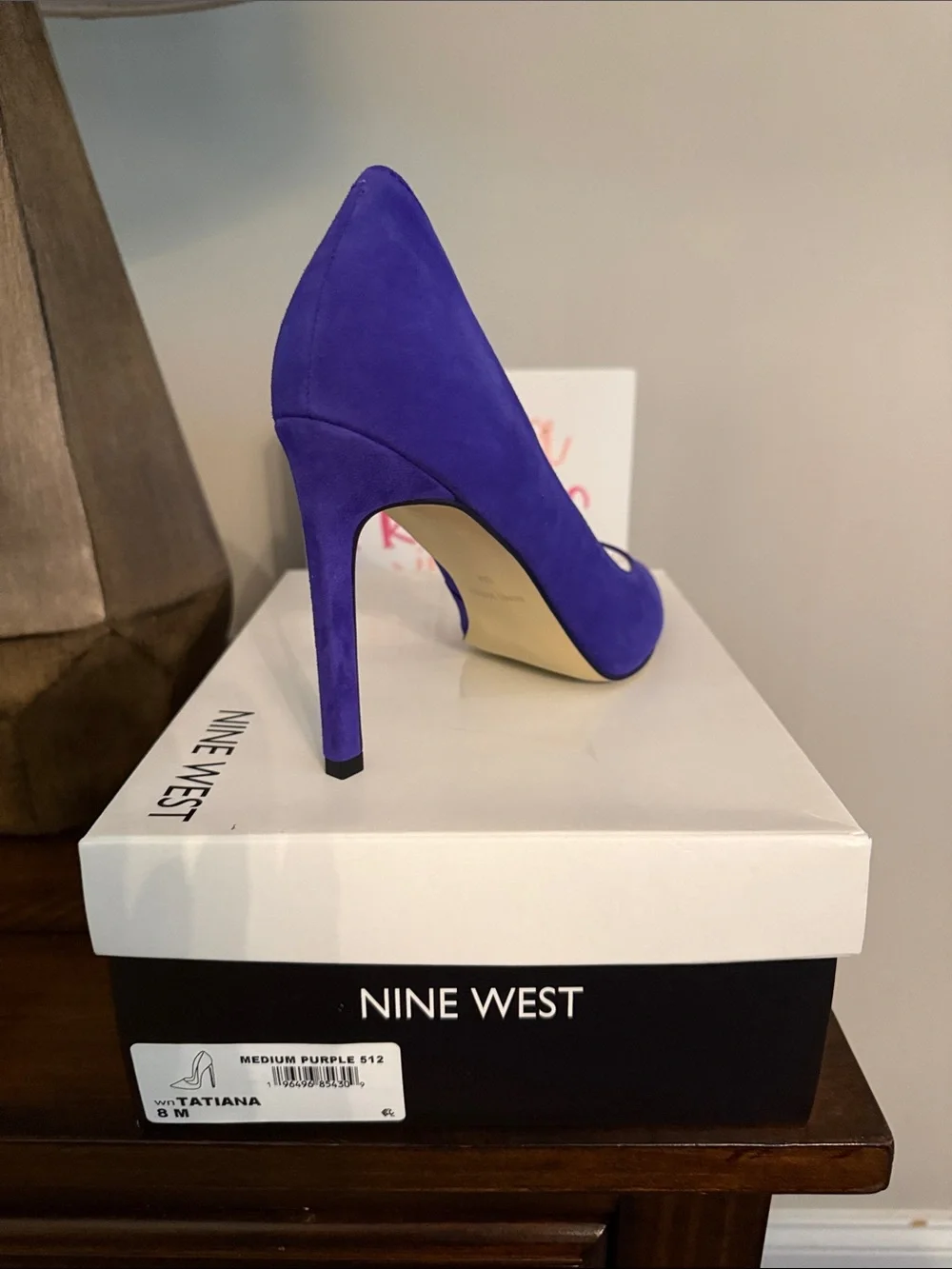 Nine West Tatiana Pointed-Toe Pump in Purple Suede